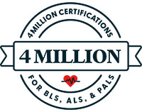 Resuscitation Certification Badge - 4 million certifications for BLS, ALS, & PALS