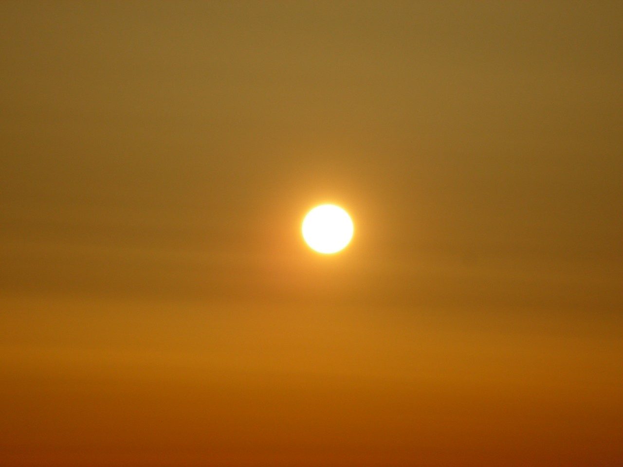 the sun in.a very orange sky