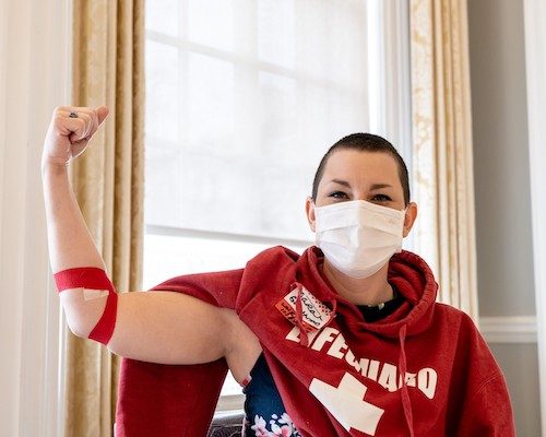 red cross blood donor